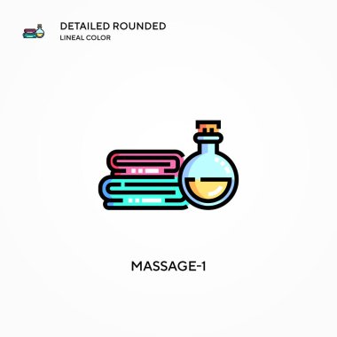 Masaj-1 vektör simgesi. Modern vektör illüstrasyon kavramları. Düzenlemesi ve kişiselleştirmesi kolay.