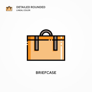 Evrak çantası vektör simgesi. Modern vektör illüstrasyon kavramları. Düzenlemesi ve kişiselleştirmesi kolay.