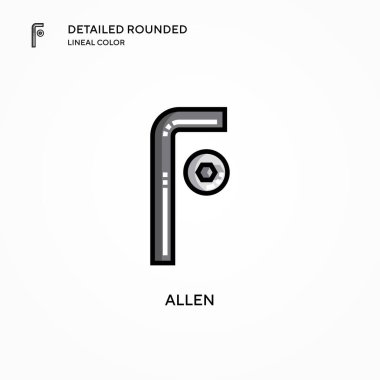 Allen vektör ikonu. Modern vektör illüstrasyon kavramları. Düzenlemesi ve kişiselleştirmesi kolay.