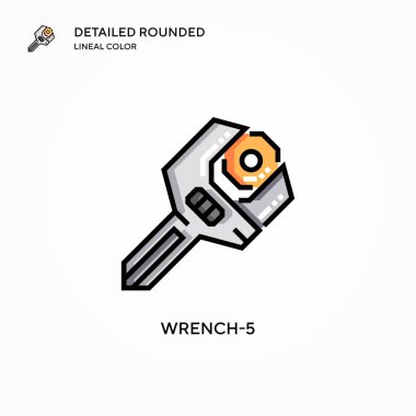 Anahtar-5 vektör simgesi. Modern vektör illüstrasyon kavramları. Düzenlemesi ve kişiselleştirmesi kolay.