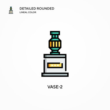 Vazo-2 vektör simgesi. Modern vektör illüstrasyon kavramları. Düzenlemesi ve kişiselleştirmesi kolay.