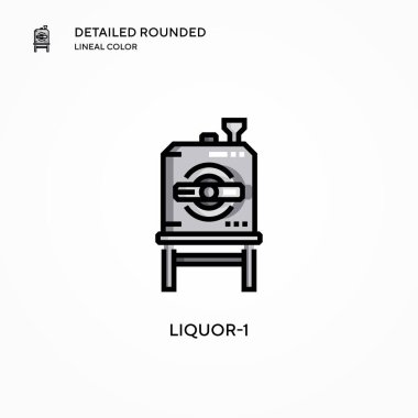 Likör-1 vektör simgesi. Modern vektör illüstrasyon kavramları. Düzenlemesi ve kişiselleştirmesi kolay.