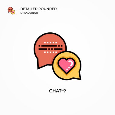 Sohbet-9 vektör simgesi. Modern vektör illüstrasyon kavramları. Düzenlemesi ve kişiselleştirmesi kolay.