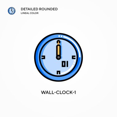 Wall-clock-1 vektör simgesi. Modern vektör illüstrasyon kavramları. Düzenlemesi ve kişiselleştirmesi kolay.
