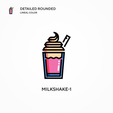 Milkshake-1 vektör simgesi. Modern vektör illüstrasyon kavramları. Düzenlemesi ve kişiselleştirmesi kolay.