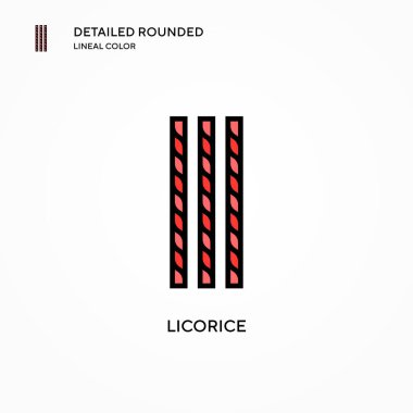 Meyan kökü vektör simgesi. Modern vektör illüstrasyon kavramları. Düzenlemesi ve kişiselleştirmesi kolay.