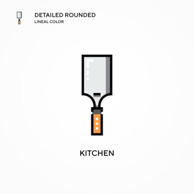 Mutfak vektör ikonu. Modern vektör illüstrasyon kavramları. Düzenlemesi ve kişiselleştirmesi kolay.