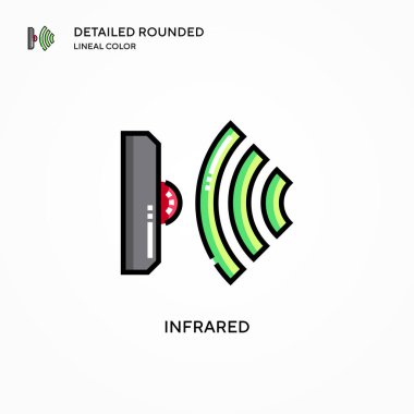 Kızılötesi vektör simgesi. Modern vektör illüstrasyon kavramları. Düzenlemesi ve kişiselleştirmesi kolay.