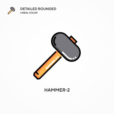 Çekiç-2 vektör simgesi. Modern vektör illüstrasyon kavramları. Düzenlemesi ve kişiselleştirmesi kolay.