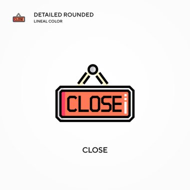 Vektör simgesini kapat. Modern vektör illüstrasyon kavramları. Düzenlemesi ve kişiselleştirmesi kolay.