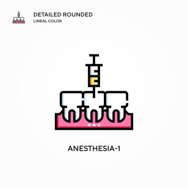 Anestezi-1 vektör ikonu. Modern vektör illüstrasyon kavramları. Düzenlemesi ve kişiselleştirmesi kolay.