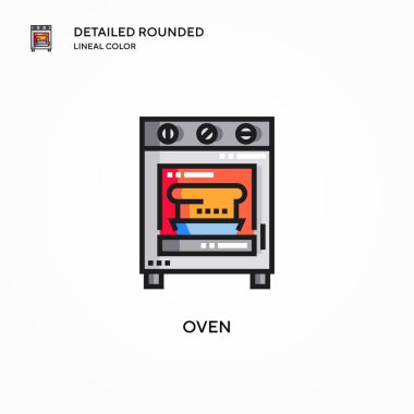 Fırın vektör simgesi. Modern vektör illüstrasyon kavramları. Düzenlemesi ve kişiselleştirmesi kolay.