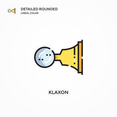 Klaxon vektör simgesi. Modern vektör illüstrasyon kavramları. Düzenlemesi ve kişiselleştirmesi kolay.
