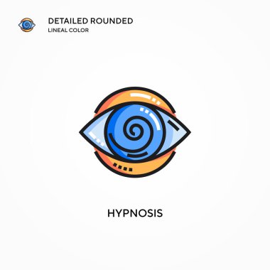 Hipnoz vektör ikonu. Modern vektör illüstrasyon kavramları. Düzenlemesi ve kişiselleştirmesi kolay.