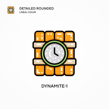 Dinamit-1 vektör simgesi. Modern vektör illüstrasyon kavramları. Düzenlemesi ve kişiselleştirmesi kolay.