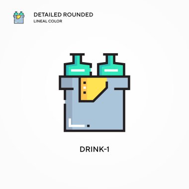 İçme-1 vektör simgesi. Modern vektör illüstrasyon kavramları. Düzenlemesi ve kişiselleştirmesi kolay.