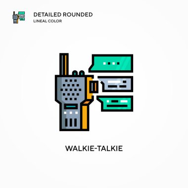 Telsiz vektör simgesi. Modern vektör illüstrasyon kavramları. Düzenlemesi ve kişiselleştirmesi kolay.