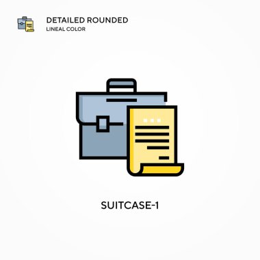 Çanta-1 vektör simgesi. Modern vektör illüstrasyon kavramları. Düzenlemesi ve kişiselleştirmesi kolay.