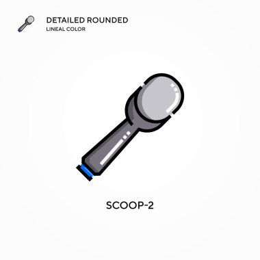 Kepçe-2 vektör simgesi. Modern vektör illüstrasyon kavramları. Düzenlemesi ve kişiselleştirmesi kolay.