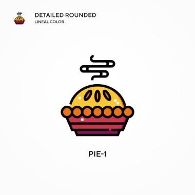 Pie-1 vektör simgesi. Modern vektör illüstrasyon kavramları. Düzenlemesi ve kişiselleştirmesi kolay.