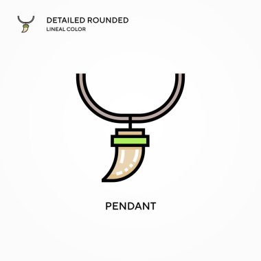 Kolye vektör simgesi. Modern vektör illüstrasyon kavramları. Düzenlemesi ve kişiselleştirmesi kolay.