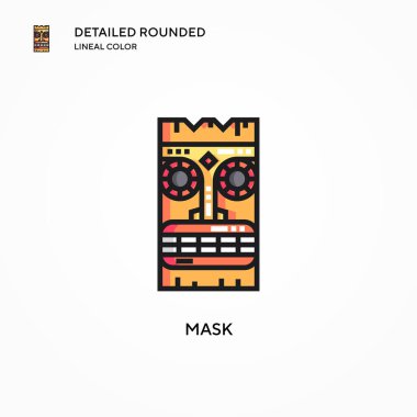 Maske vektör simgesi. Modern vektör illüstrasyon kavramları. Düzenlemesi ve kişiselleştirmesi kolay.