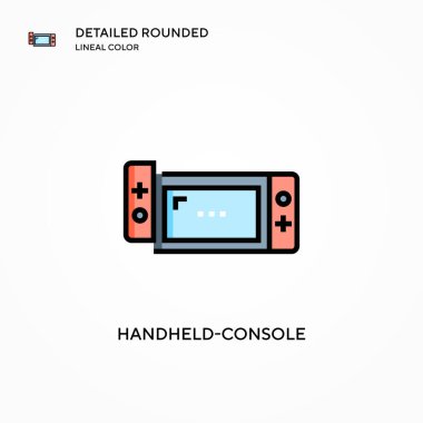 El bilgisayarı konsol vektör simgesi. Modern vektör illüstrasyon kavramları. Düzenlemesi ve kişiselleştirmesi kolay.