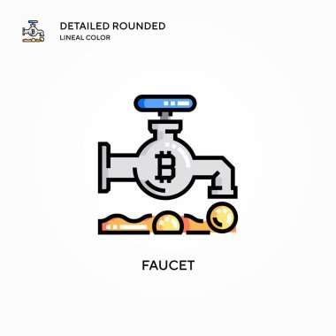 Musluk vektör simgesi. Modern vektör illüstrasyon kavramları. Düzenlemesi ve kişiselleştirmesi kolay.
