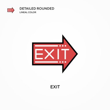 Çıkış vektör simgesi. Modern vektör illüstrasyon kavramları. Düzenlemesi ve kişiselleştirmesi kolay.