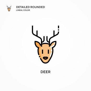 Geyik vektör simgesi. Modern vektör illüstrasyon kavramları. Düzenlemesi ve kişiselleştirmesi kolay.