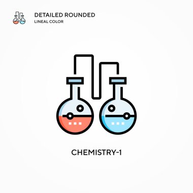 Kimya-1 vektör simgesi. Modern vektör illüstrasyon kavramları. Düzenlemesi ve kişiselleştirmesi kolay.