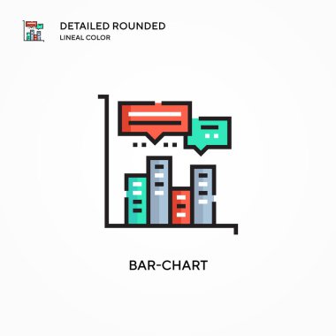 Çizelge vektör simgesi. Modern vektör illüstrasyon kavramları. Düzenlemesi ve kişiselleştirmesi kolay.