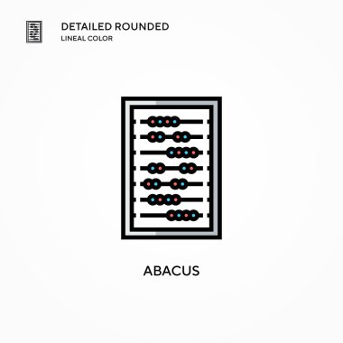 Abaküs vektör simgesi. Modern vektör illüstrasyon kavramları. Düzenlemesi ve kişiselleştirmesi kolay.