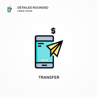 Vektör simgesini transfer et. Modern vektör illüstrasyon kavramları. Düzenlemesi ve kişiselleştirmesi kolay.