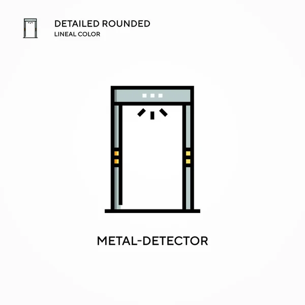 Metal Detector Vector Icon Modern Vector Illustration Concepts Easy Edit — Stock Vector