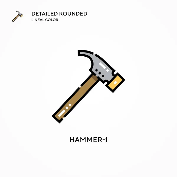 Hammer Vector Icon Modern Vector Illustration Concepts Easy Edit Customize — Stock Vector