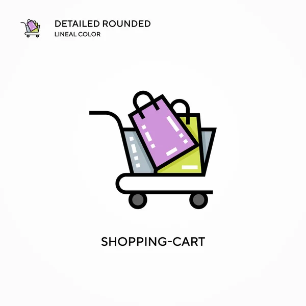 Icono Vector Carrito Compras Conceptos Modernos Ilustración Vectorial Fácil Editar — Archivo Imágenes Vectoriales