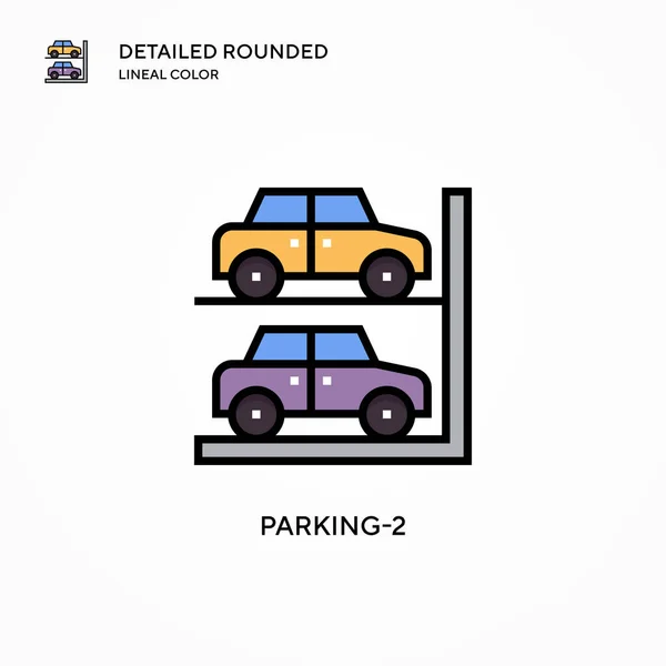 Ikona Vektoru Parking Moderní Vektorové Ilustrační Koncepce Snadno Upravitelná Přizpůsobitelná — Stockový vektor