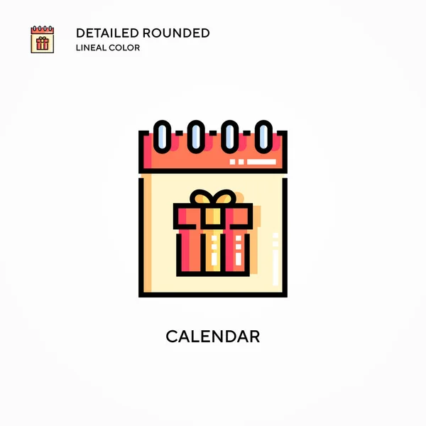 Calendar Vector Icon Modern Vector Illustration Concepts Easy Edit Customize — Stock Vector