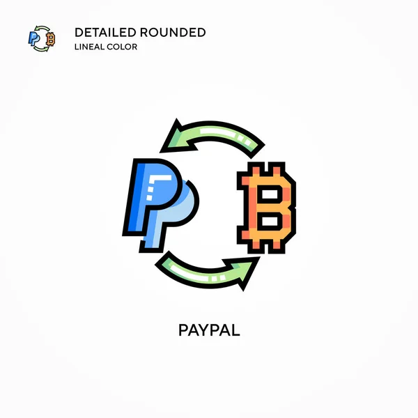 Icona Vettoriale Paypal Concetti Moderni Illustrazione Vettoriale Facile Modificare Personalizzare — Vettoriale Stock