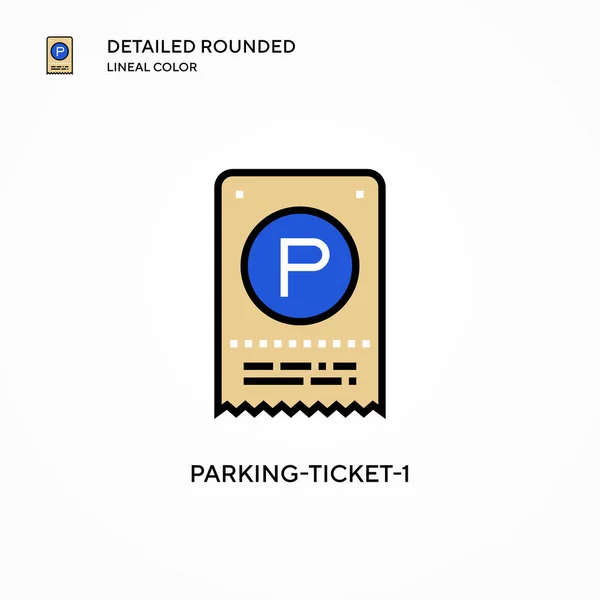 Parking Ticket Icono Vector Conceptos Modernos Ilustración Vectorial Fácil Editar — Archivo Imágenes Vectoriales