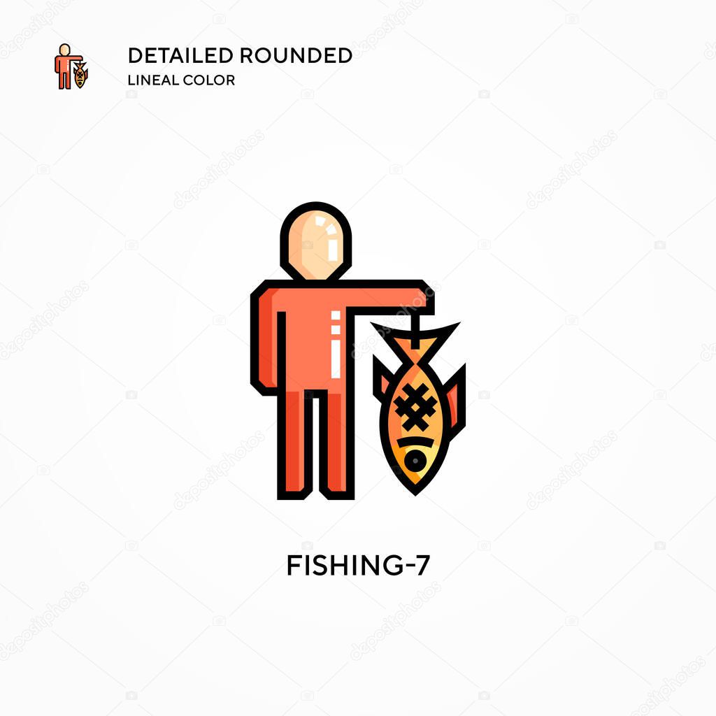 Fishing-7 vector icon. Modern vector illustration concepts. Easy to edit and customize.