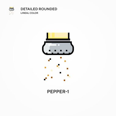 Pepper-1 vektör simgesi. Modern vektör illüstrasyon kavramları. Düzenlemesi ve kişiselleştirmesi kolay.