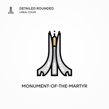 Şehitlerin anıtı vektör ikonu. Modern vektör illüstrasyon kavramları. Düzenlemesi ve kişiselleştirmesi kolay.