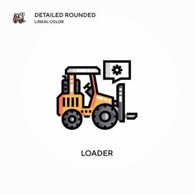 Yükleyici vektör simgesi. Modern vektör illüstrasyon kavramları. Düzenlemesi ve kişiselleştirmesi kolay.