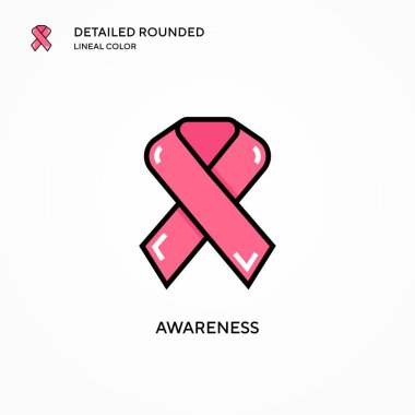 Farkındalık vektör simgesi. Modern vektör illüstrasyon kavramları. Düzenlemesi ve kişiselleştirmesi kolay.