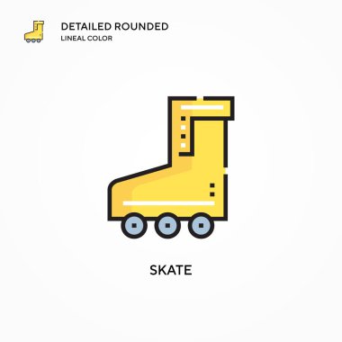 Kaykay vektör simgesi. Modern vektör illüstrasyon kavramları. Düzenlemesi ve kişiselleştirmesi kolay.