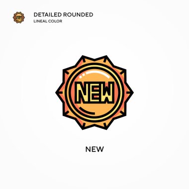 Yeni vektör simgesi. Modern vektör illüstrasyon kavramları. Düzenlemesi ve kişiselleştirmesi kolay.