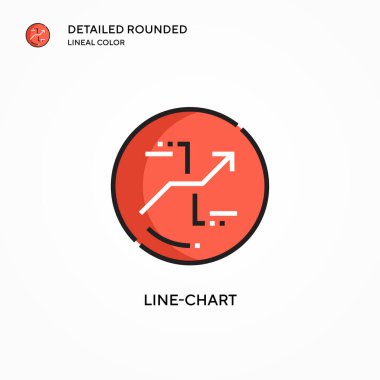 Çizgi grafik vektör simgesi. Modern vektör illüstrasyon kavramları. Düzenlemesi ve kişiselleştirmesi kolay.