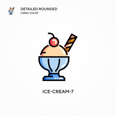 Dondurma-7 vektör ikonu. Modern vektör illüstrasyon kavramları. Düzenlemesi ve kişiselleştirmesi kolay.